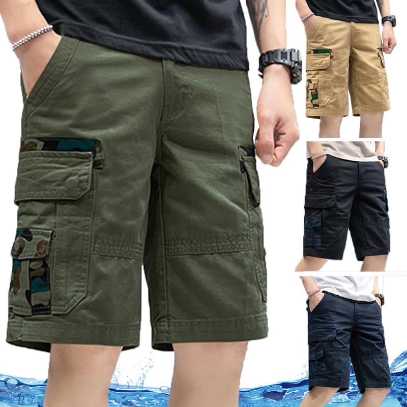 

Mens Shorts Cargo Cotton Shorts Men Summer Short Pants Pants Knee Length Outdoor Tactical Casual Khaki Men 2020, Bls1701 blue