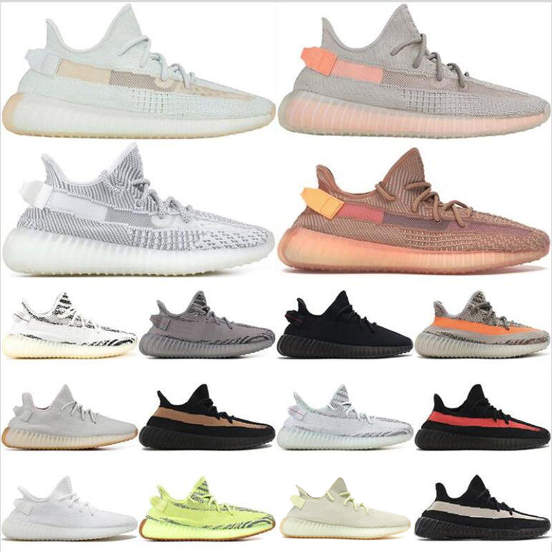 

2019 Designer Hyperspace TRFRM Clay shoes Butter Sesame Sneaker Static Refective Blue Tint cream Bred Zebra black Light Runing Shoes, Beluga 2.0(gray zebra)