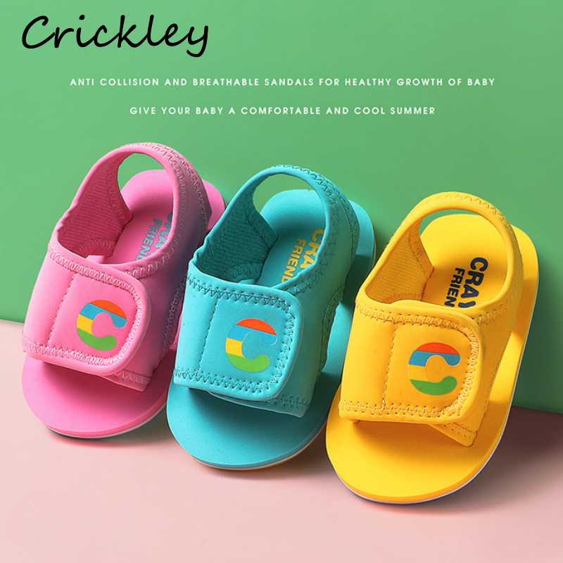 

Summer Baby Sandals Solid Eva Comfortable Sandals for Toddler Boys Girls Soft Antiskid Indoor Shoes Fashion Lovely Beach Shoes, Blue
