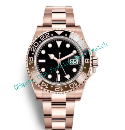 

Luxury Man WATCH Automatic Wristwatch Stainless Steel Black Red Ceramic Bezel 40mm Mens Watch Rose Gold Mens Watches