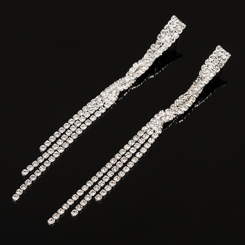 

Trendsetter Ear Nail Luxurious Diamond Originality Long Fund Earring