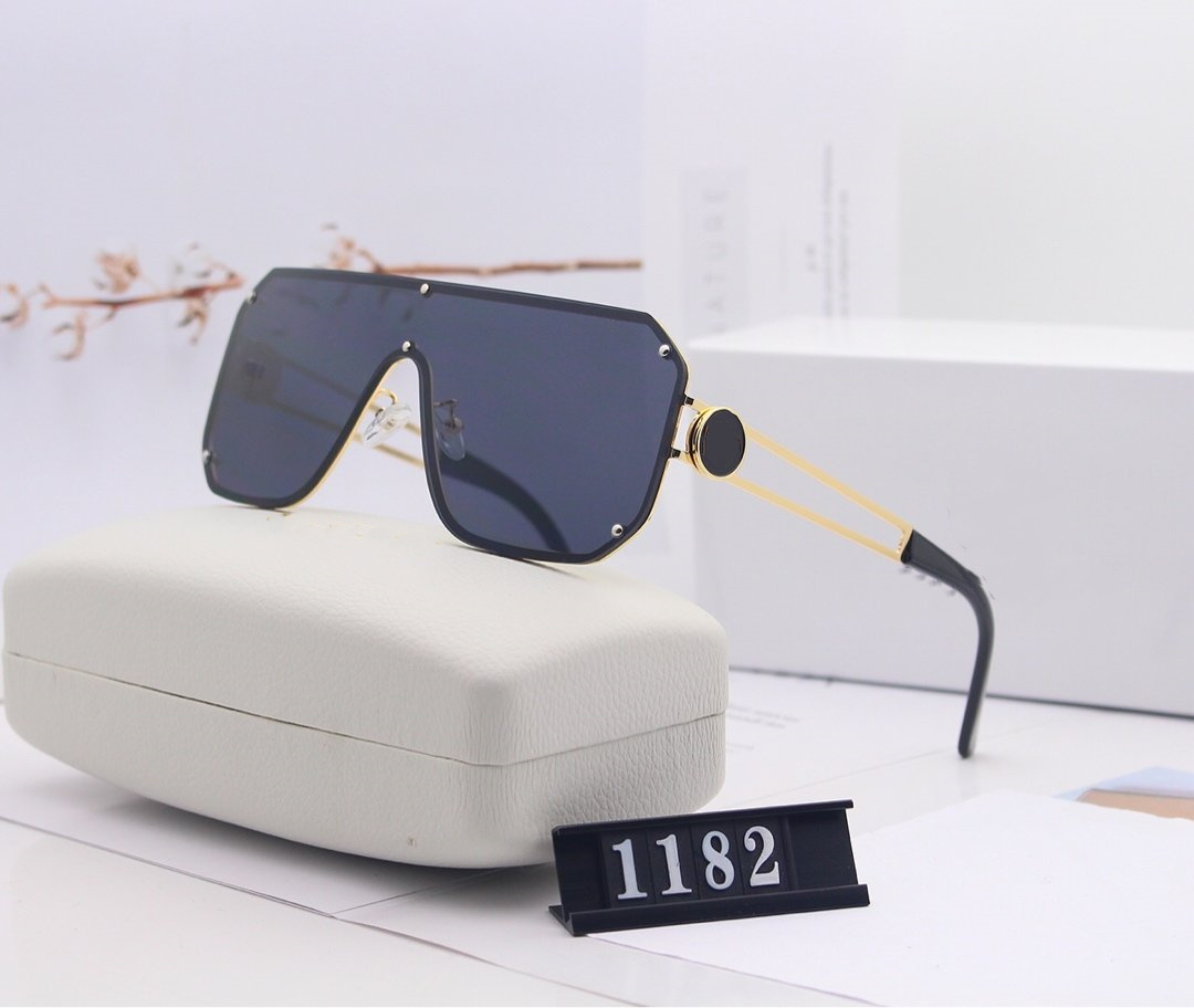 

New Women Fashion Show Oversized frame Sunglasses mens VE1182 Specially designed star glasses Top Quality UV400 Protection Come with box, White;black