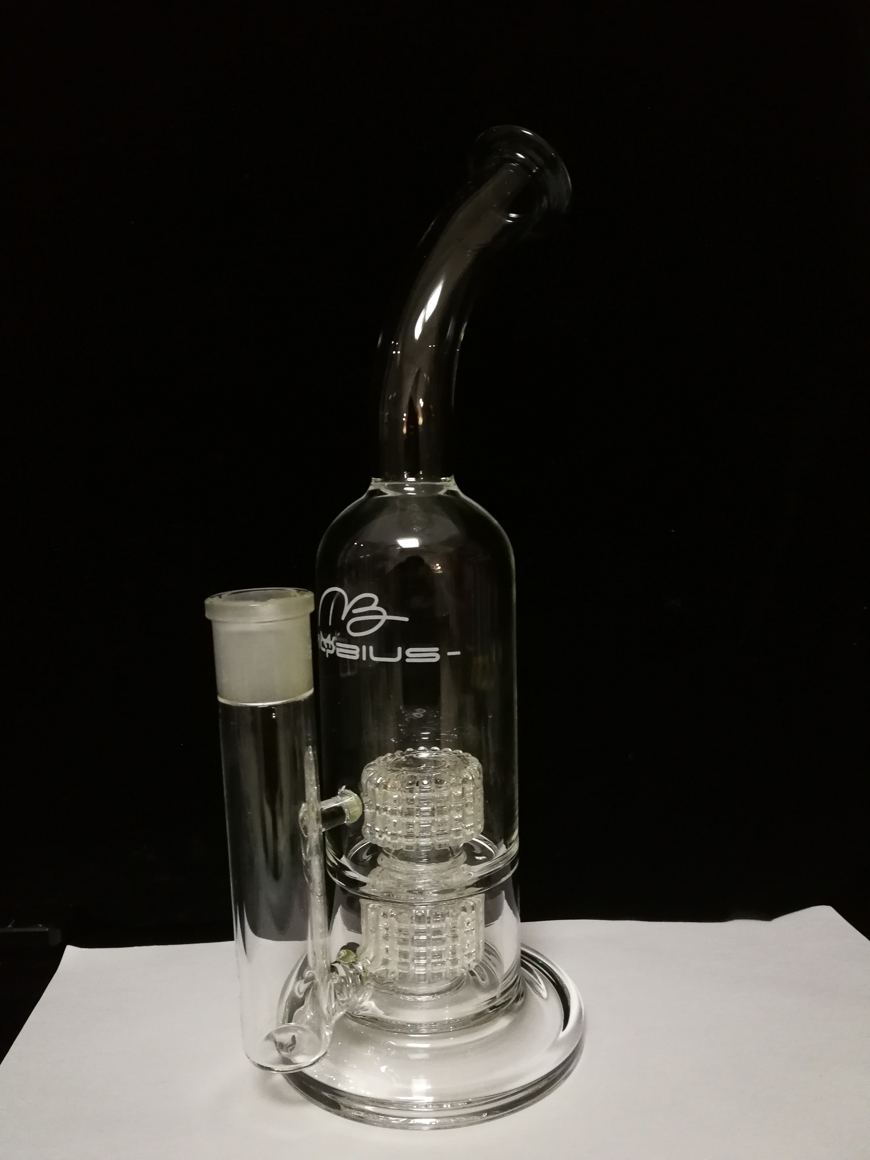 2020 Mobius glass bong Stereo Matrix perc recycler oil rigs glass water pipes smoking tobacco birds cage Perc heady glass 18.8mm joint-image-519981194