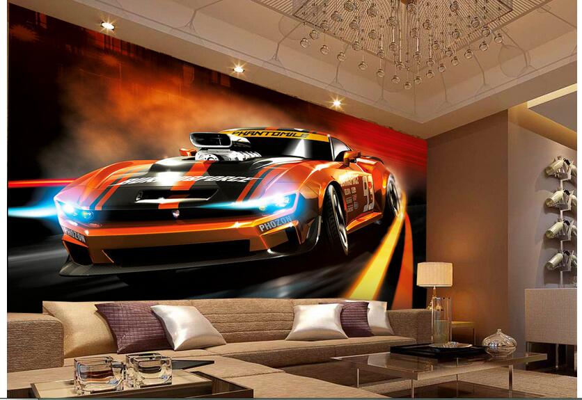 

WDBH 3d wallpaper custom photo Dynamic fashion sports car tv background living room home decor 3d wall murals wallpaper for walls 3 d, Non-woven