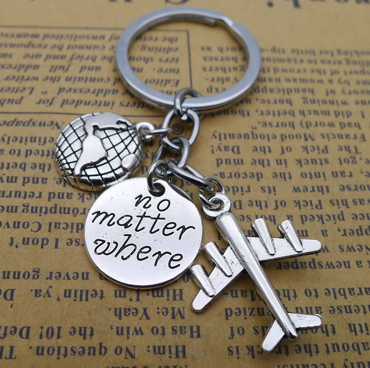 

Alloy Aircraft Map Suit Tiles Key Pendant Buckle Ancient Silver Ornaments Parts