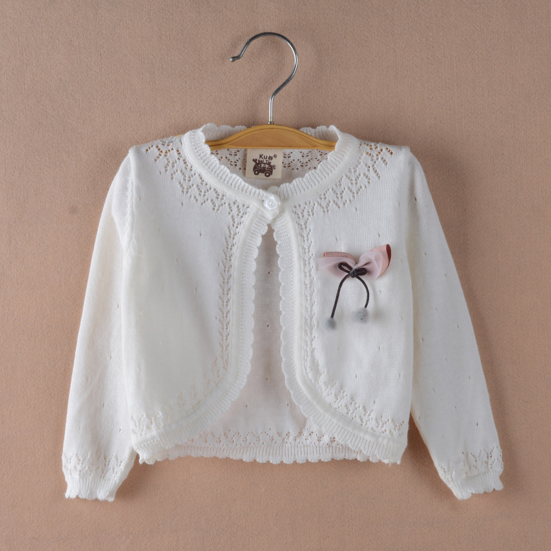 2020 Spring Kids Cardigan Sweater Girls Jacket 100 Cotton Girls Outerwear for 1 2 4 6 8 Years Old Kids Clothes OKC205033