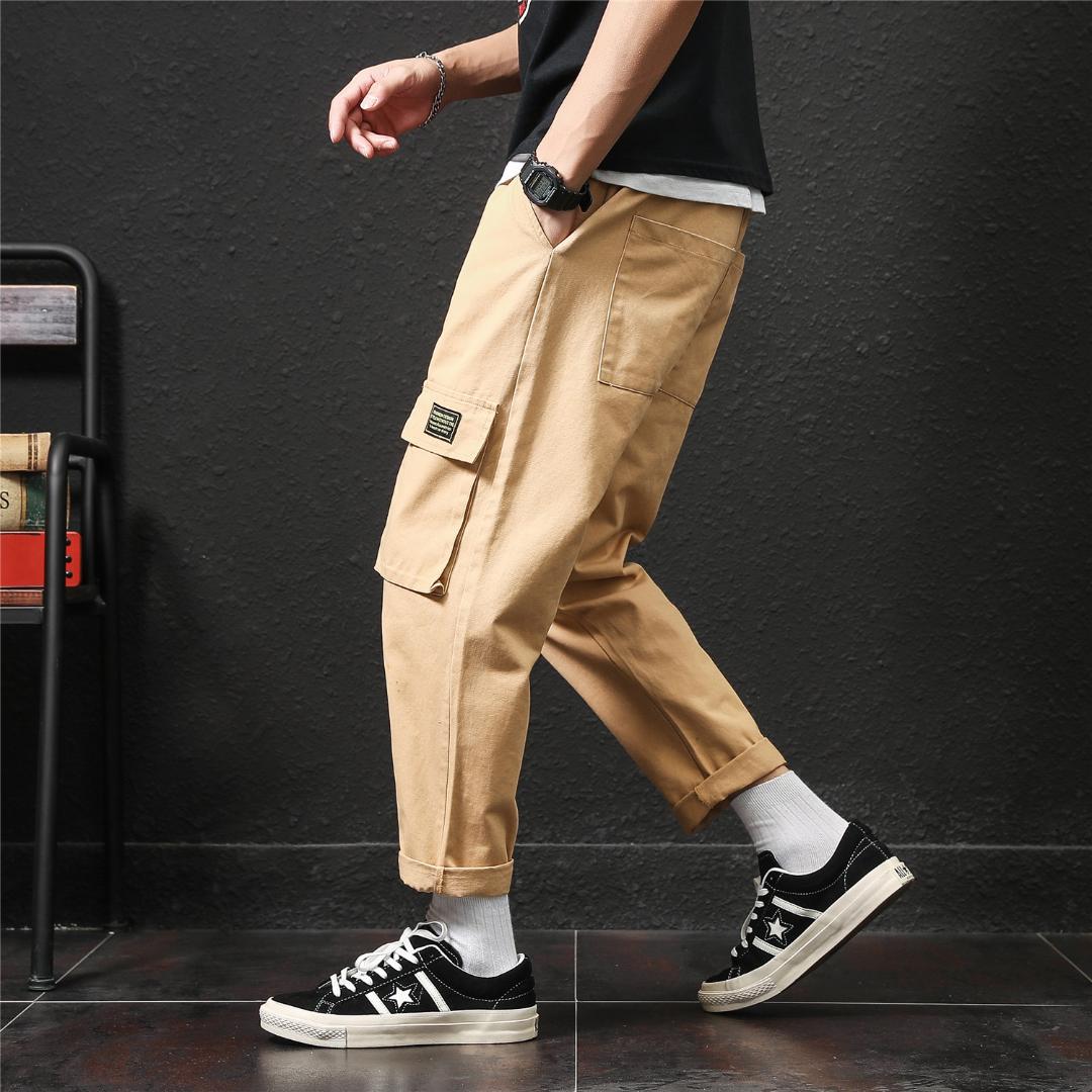 

5XL 4XL Plus Size Men Baggy Cargo Pants Techwear Urban Streetwear Mens Fashion Trousers Multi Pockets Ankle Pants XXXXXL, Khaki tactical pants