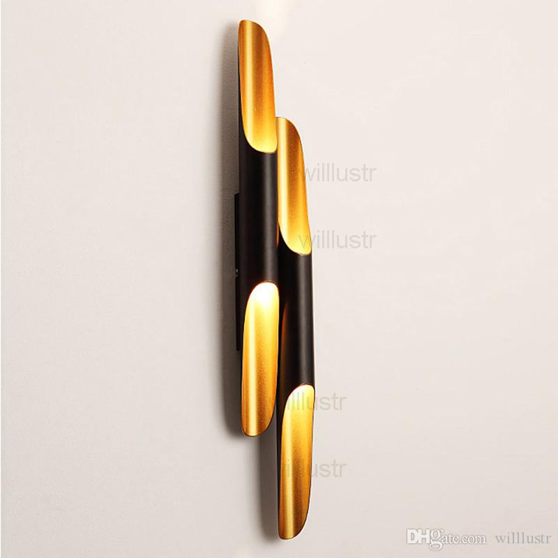 

Coltrane Wall Sconce Lamp Modern Light Aluminum Pipe Minimalism Single Twins Tube Hotel Bedroom Lounge Loft Cafe Bar Lighting
