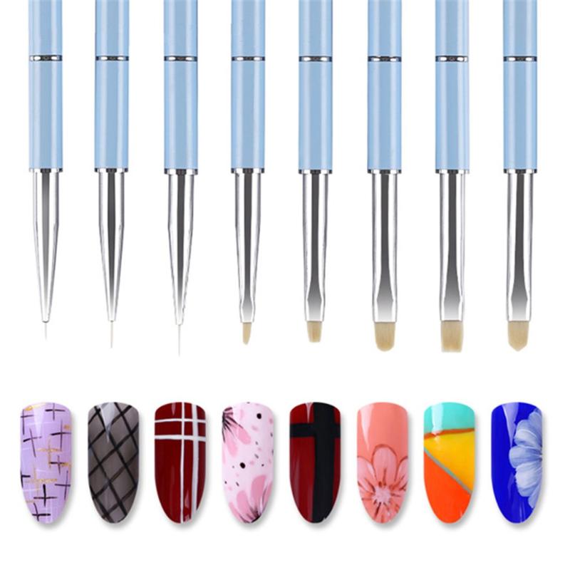 

Nail Pencil Brush Therapy Phototherapy Carved Colored Gel Pen Drawing Lines Nail Pen Metal Rod For Gifts