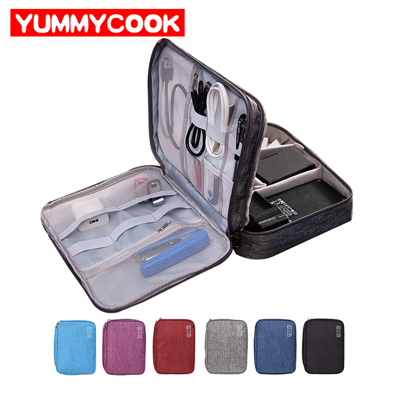 

Travel Cable Organizer Bag Charger Wires Digital Gadget Pouch USB Headphones Case Cosmetic Storage Accessories Supplies Item