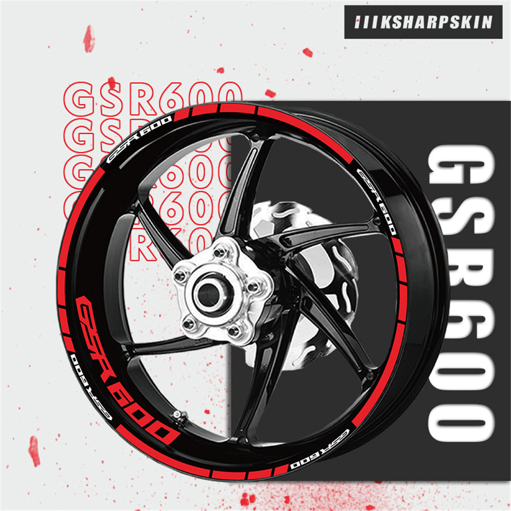 

High quality motorcycle sticker trend men's wheel reflective decorative decal tire stripe film for SUZUKI GSR600 GSR 600, Xt-lq-gsr600-ylw