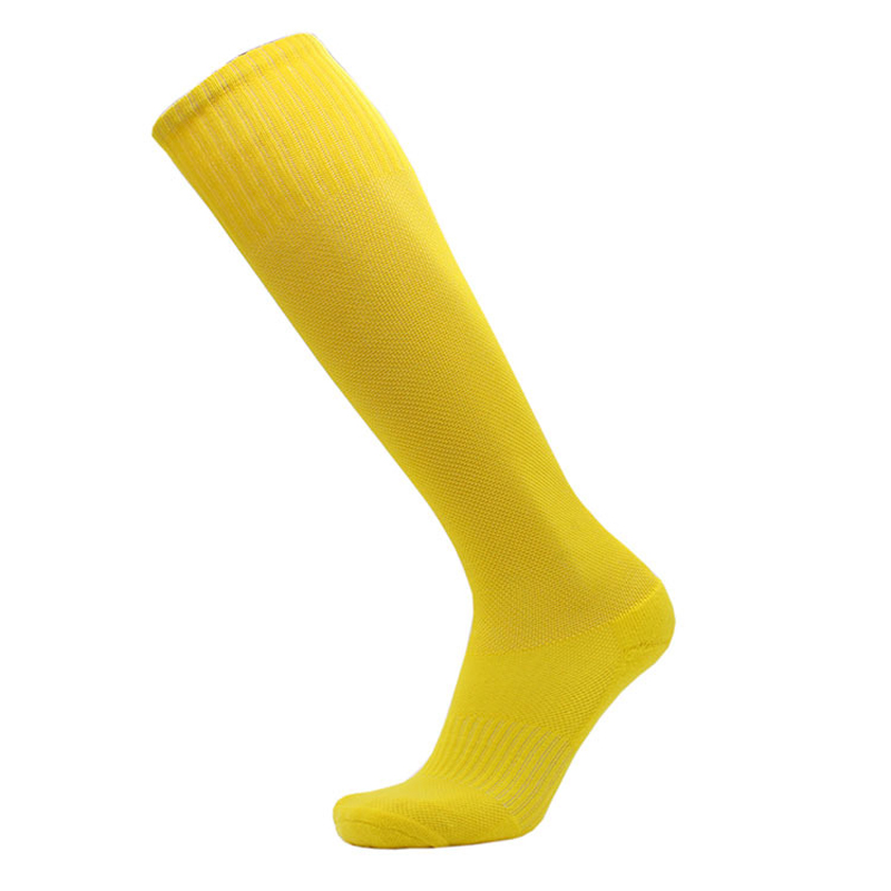 2020 Solid Long Tube Socks Outdoor Sports Bottom Towel Non Slip High Socks Striped Elastic