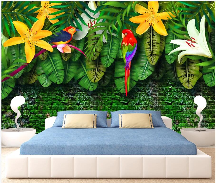 

custom photo 3d wallpaper HD hand painted European pastoral style tropical rain forest home decor 3d wall murals wallpaper for walls 3 d, Non-woven