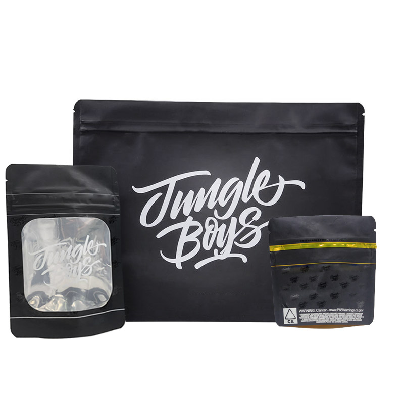 

Jungle Boys Bag Smell Proof Bags Jungleboys Package Ziplock Mylar Black Only Packaging Pack Zipper Stand Up Pouch Package DHL Free