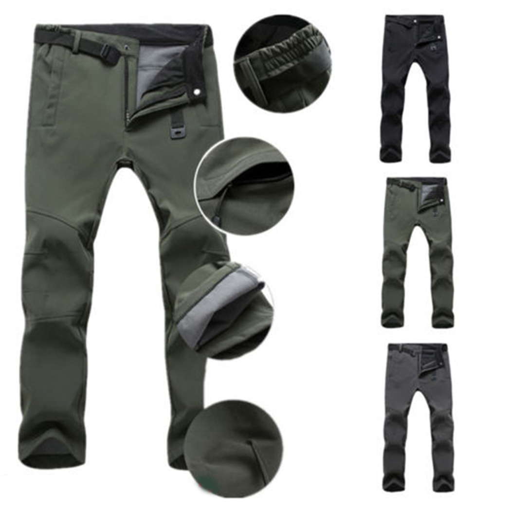Mode 2018 hommes pantalons imperméables en plein air Couple pantalons de randonnée épais polaire hiver automne pantalon de Ski pour hommes grande