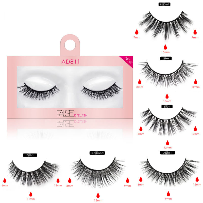 

3D Faux Mink Hair Eyelashes Natural Long Full False Eyelash Volume Lightweigt Makeup Lashes Extension Tool 8 Style