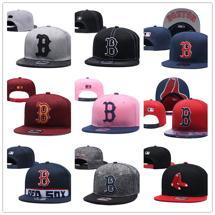 

Many style 2019 Red Sox Baseball Snapback Hat men women Baseball caps Flat Casquette Gorras unisex boy sport caps casual cotton, Black;white