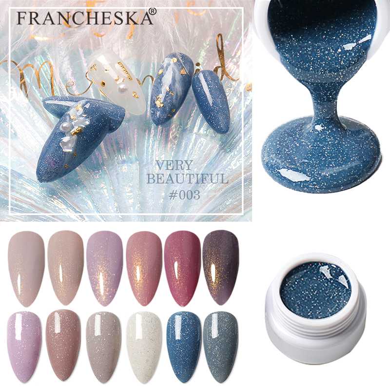 

1Pc Glitter UV Gel Nail Polish Set Series Soak Off UV Led Nail Varnish Semi Permanent Shinny Matte Lacquer Decorations, 02