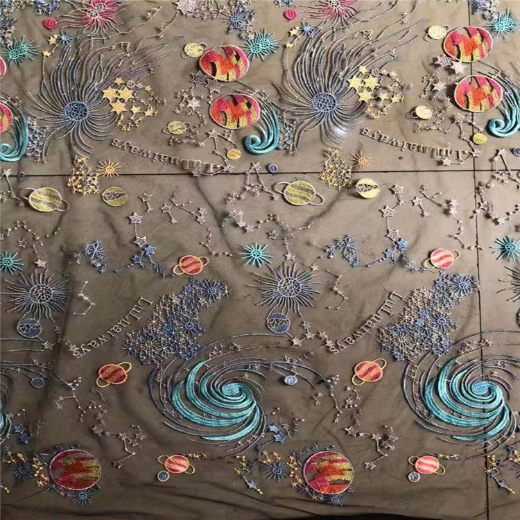 

2019 Fashion Shape Gauze Embroidery Fabrics Wedding Fashion Dress Hanfu Dress Kids Lace Fabric