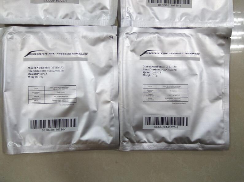 Membrane spéciale Antigel Anti gel Membrane Anti Gel Film pour gel réduction de graisse Traitement Anti congélation Cryo Pad 27 * 30cm 34 * 42cm
