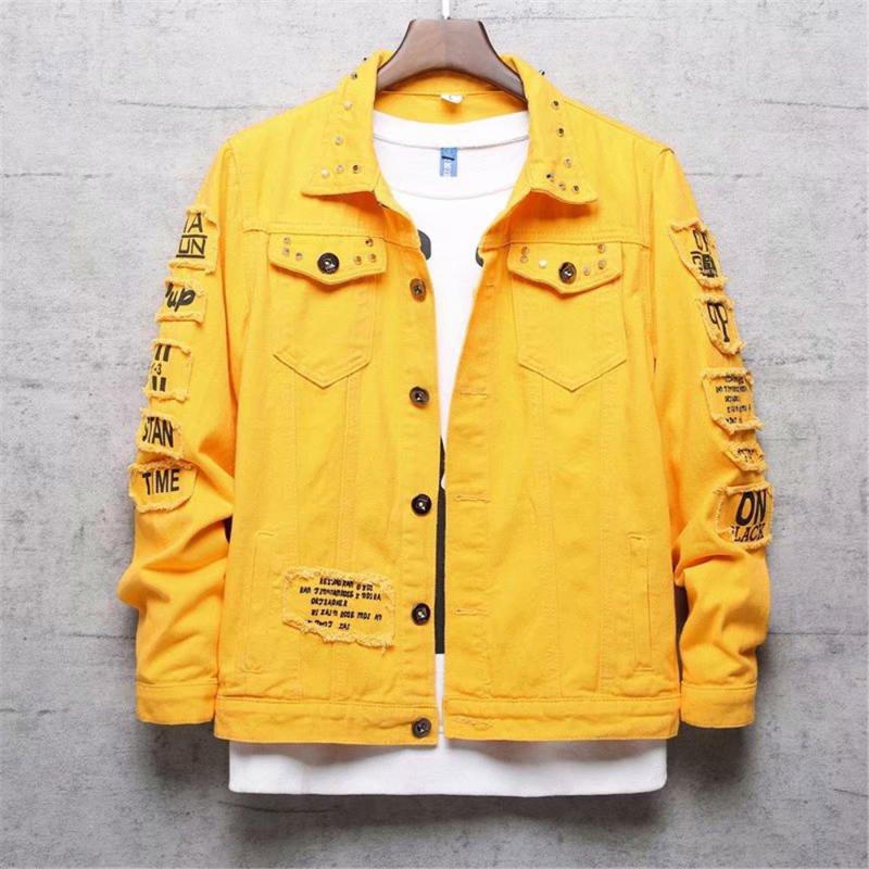 Jeans jacket men Coat Men's Korean-style Fashion Students Handsome Versatile Jacket New Fashion Bomber Denim Cowboy Coat