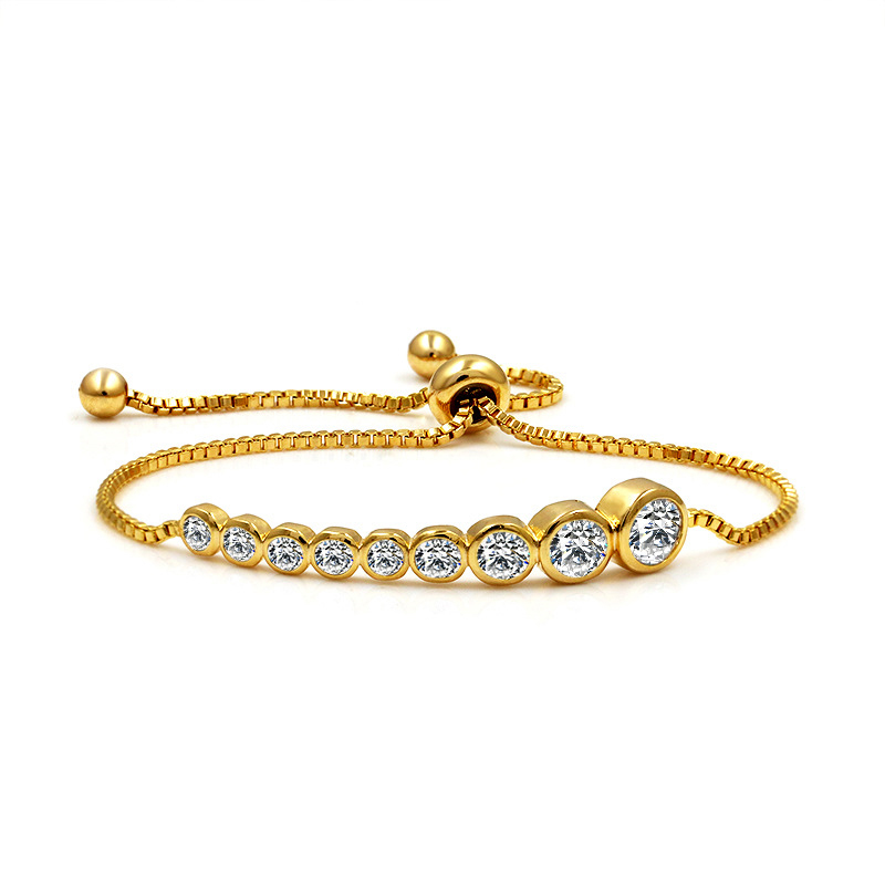 

Link, Chain Fashion Micro Pave CZ Zirconia Crown Charm Bracelets For Women Crystal Beads Bangle Bracelet