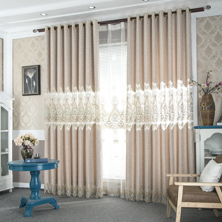 

High-grade Chenille Jacquard Curtains for Living Dining Room Bedroom., Tulle