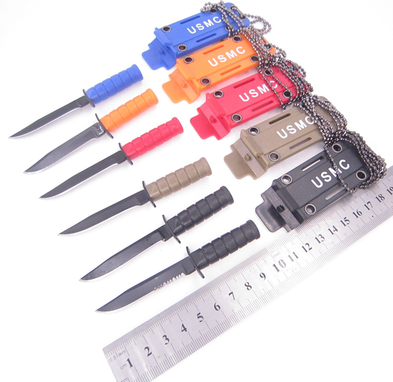 

Portable Hike Package Open Necklace Survive Opener EDC Pocket Self Blade Fruit Knife Camp Outdoor Hunt Defense Mini Box Letter