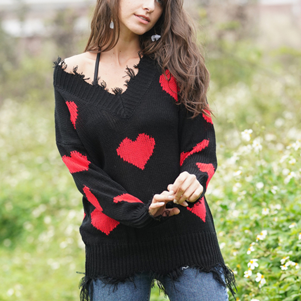 

Womens Sweater Off The Shoulder Sweater Casual Knitted Loose Long Sleeve Pullover Fashion Female Winter Tops M840#, Gy