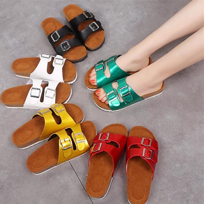 

Cork Sandals Solid Flip-flops Slipper Large Size Summer Sandles Beach Antiskid Slippers Buckle Casual Slipper Sandalia Footwear Shoes GD5682, Mixed colors;random delivery