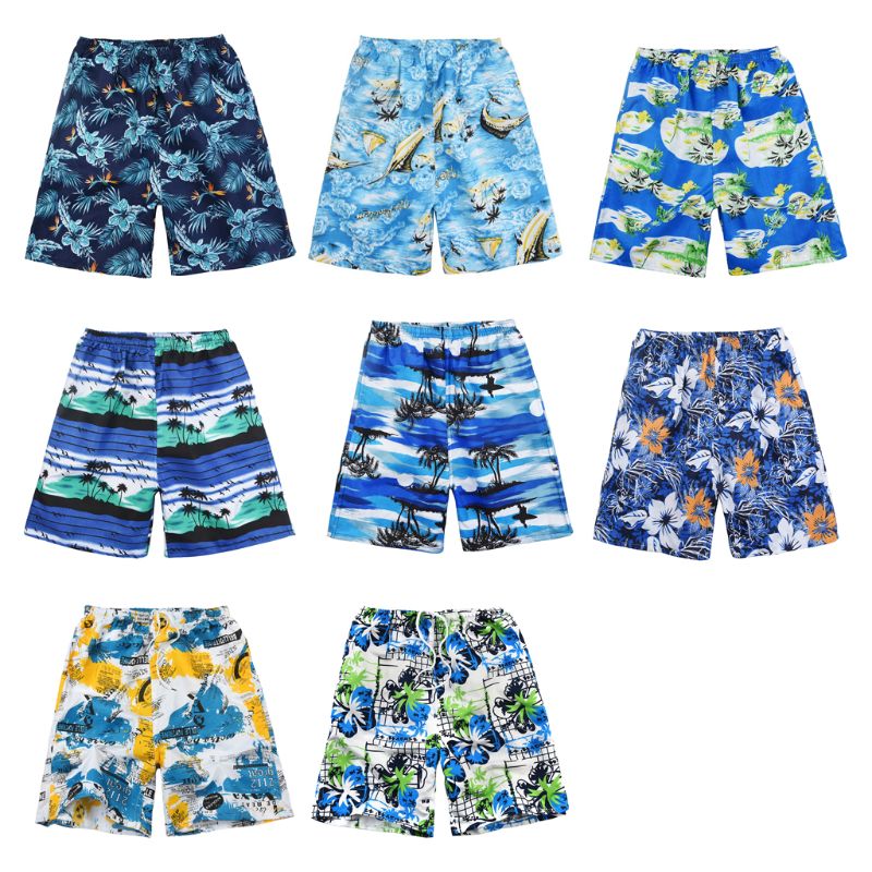 

Men Plus Size Summer Drawstring Waist Swim Trunks Quick Dry Tropical Coconut Tree Print Beach Shorts Surfing Loose Pants