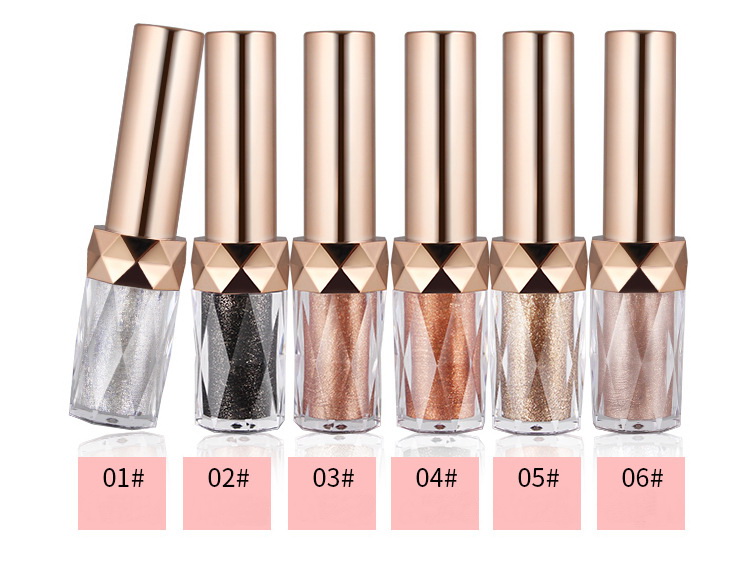 

WaterProof Makeup Glitter Liquid Eye Shadow Diamond Pearly Litht Water Liquid Eyeshadow Have 6 Different Color Choose Send by ePacket, Mark like color