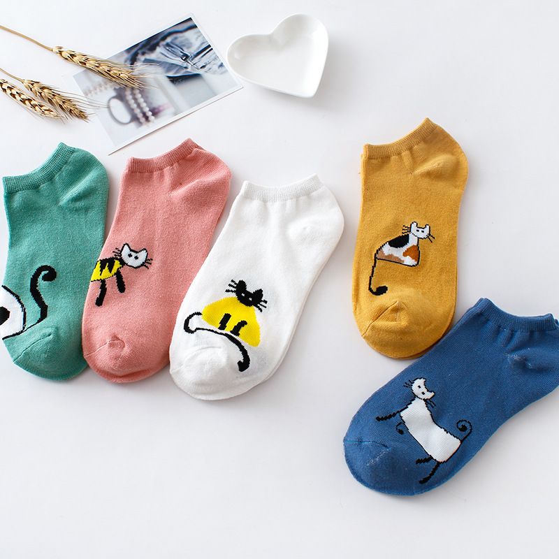 

Elifashion Carton Animal Women Ankle Socks Solid color Plush Boat Socks Womens Lady Girl Short Sox Fashion In 4 Seasons