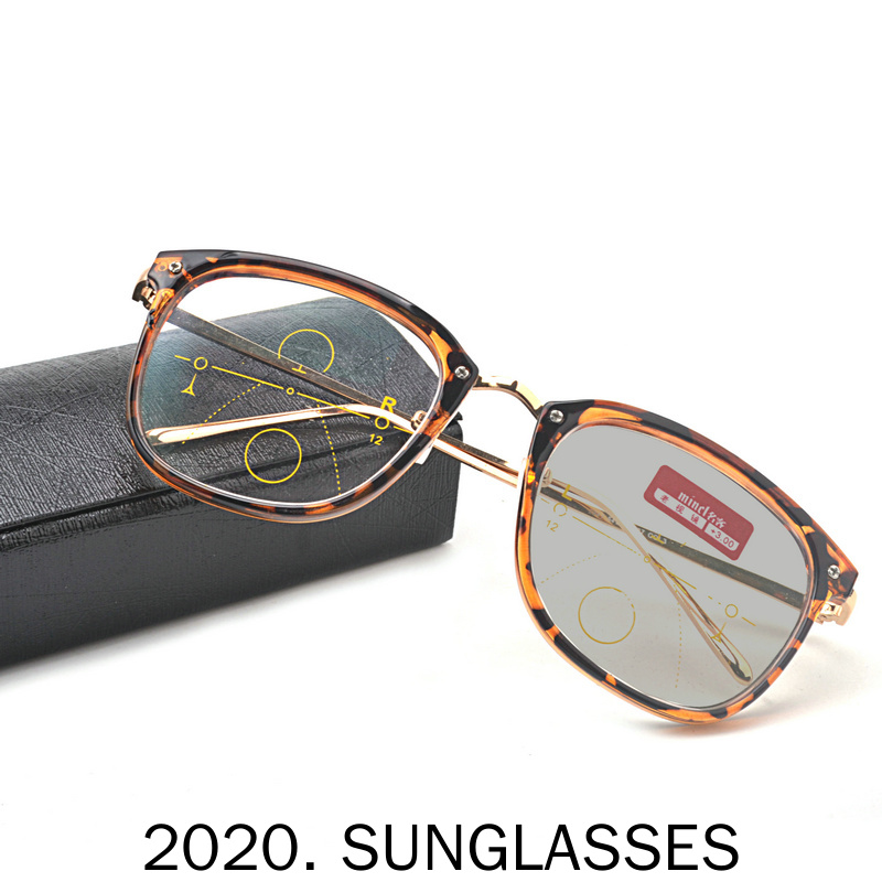 

2020 new Transition Photochromic Progressive Reading Glasses women Multifocal Points for Reader Near Far sight diopte FML