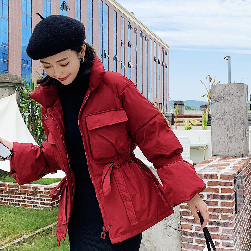 

Winter Jacket Women Thick Warm Coat 2019 New Slim short clothing Long sleeve Coat Female winter fashion Outerwear large size, Black