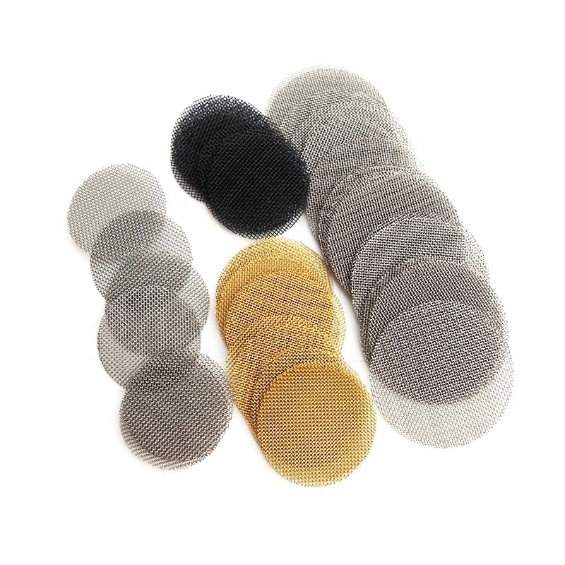 

Smoking Pipe Accessories stainless steel pipe screen Metal Filters Diameter 16mm 19mm 20mm for Glass Dry Herb Bowl Holder Tobacco Pipe Tools