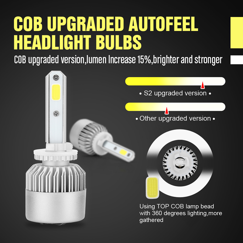 9000 Lumens Bridgelux COB LED Chips 880/881/H27 LED Bulbs Extremely White LED Headlight Bulbs Conversion Kit 6500K 72W Headlights Fog Light-image-470296745