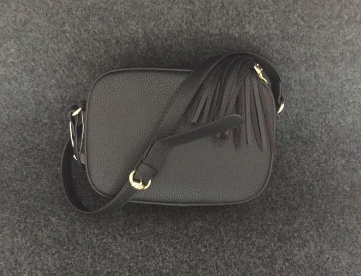

designer selling Leather Soho Shoulder Bag Disco Shoulder Bag Purse color fashion girl tassel Cross Body handbags wallet purse 88549#, Black