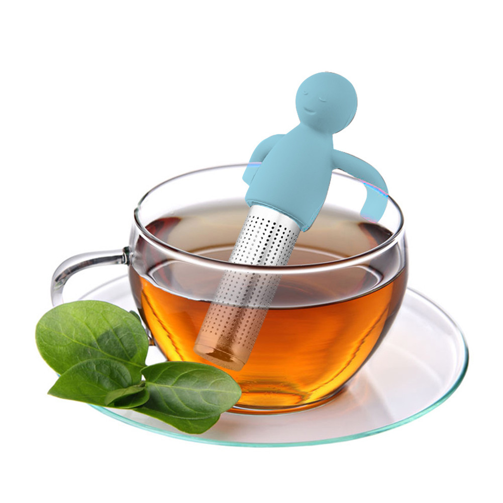 Infuseur à thé en Silicone de qualité alimentaire passoire à thé réutilisable feuille douce avec plateau à goutte nouveauté balle filtre à épices