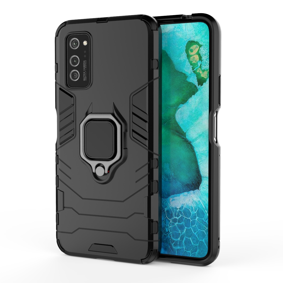 

Shockproof Case For Huawei P40 Pro Lite E P30 P20 Nova 5T P Smart Mate 30Pro 20 30Lite 20Pro Y6 Y7 Prime Y9 2019 Magnetic Bracket Case, Black