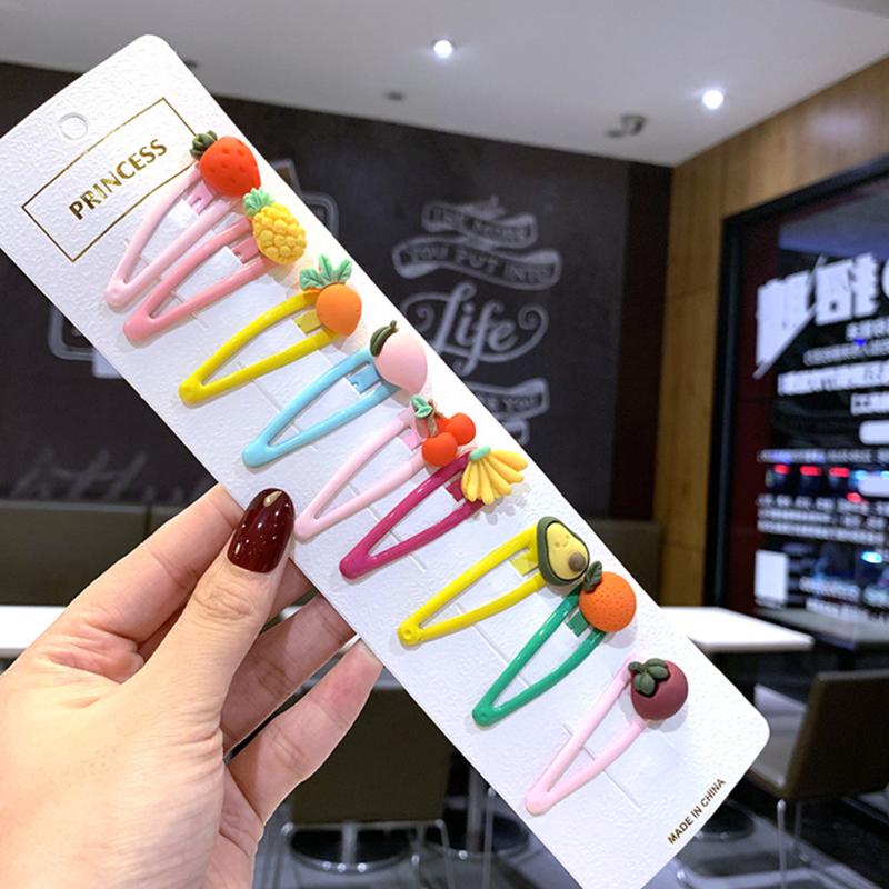 

10pcs/set Assorted Birthday Gift Hair Accessories Acrylic Children Hairpin Kids Headwear Styling Tool Baby Girls Cute Cartoon, Black