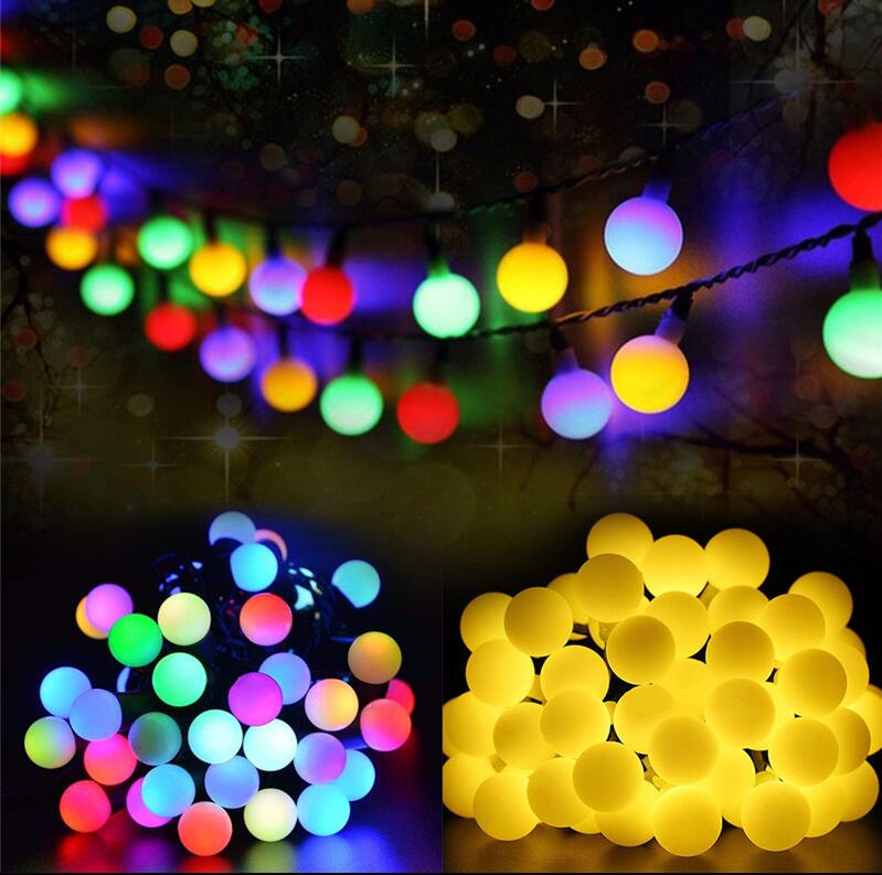 

10M 100 LED Balls Globes Fairy LED String Light Bulbs Multicolor Party Wedding Christmas Garden Outdoor Decor110V/ 220V EU Plug