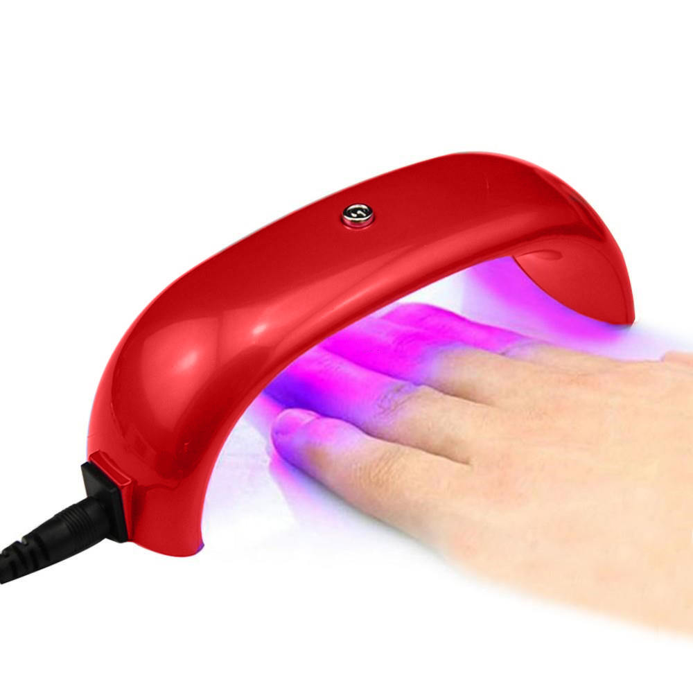 

9W Colorful Mini LED Lamp Nail Dryer Cure Lamp Portable USB Cable For Home Use Gel Nail Polish Tools for Nails DIY, Black