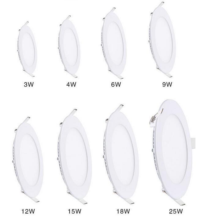 

Dimmable Ultra thin 3W/4W/ 6W / 9W / 12W /15W/ 18W LED Ceiling Recessed Grid Downlight / Slim Round/Square Panel Light