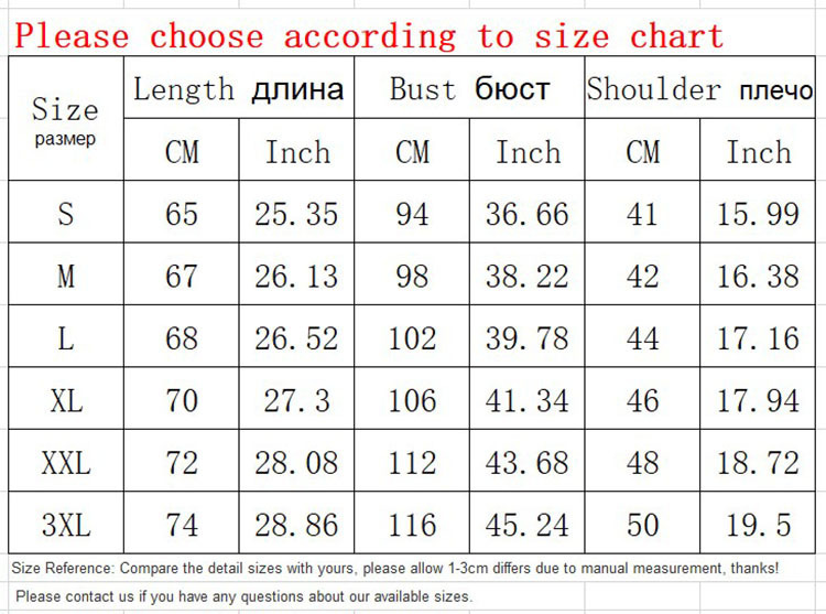 Sunflower Size Chart