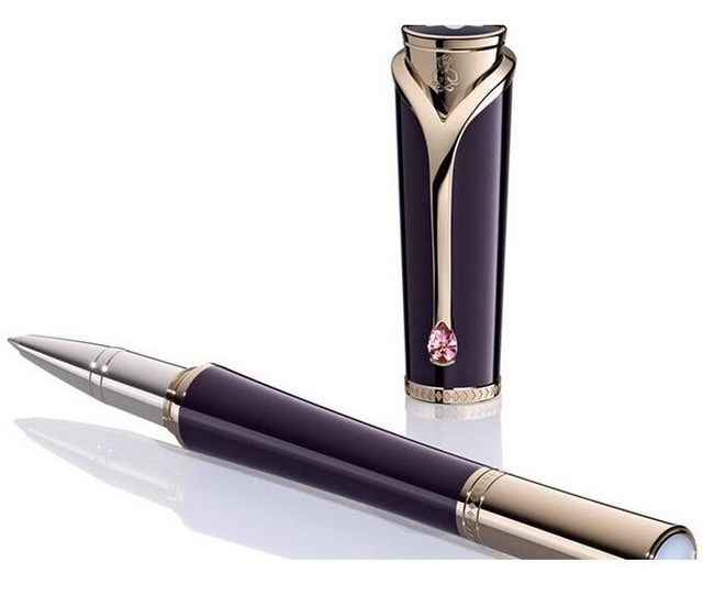 

quality Monaco princess grace kelly roller ball pen with diamond school office supplies writing gift pens for women, Picture color