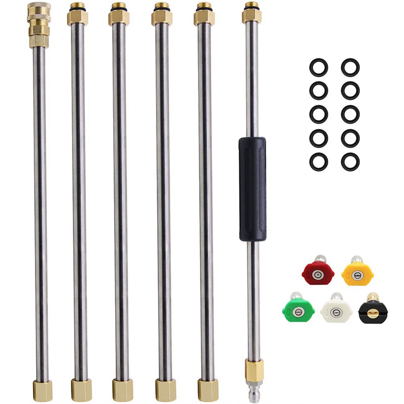 

90 Inch Universal Wand Set Car Washing Pressure Washer Wand Extension, Replacement Lance Power Washer Lance 1/4Inch Thread Quick