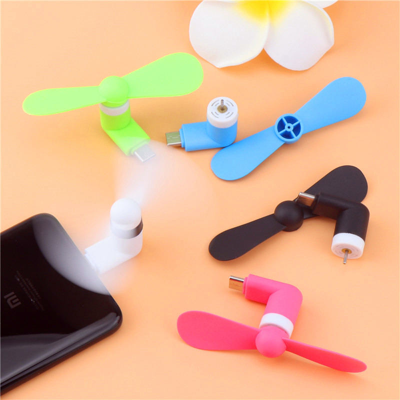 

Portable 3 2 in 1 Mini Micro USB Fan by Smartphone Cell Mobile Phone Fans Cool Cooler hand-held For Android Type C Cellphones