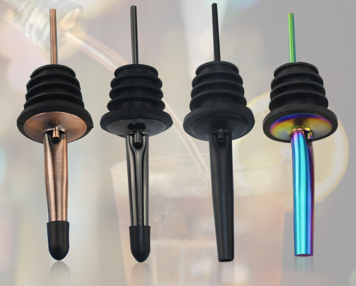 

The latest stainless steel bartender bar bartending wine mouth with cap pour wine oil bottle stopper