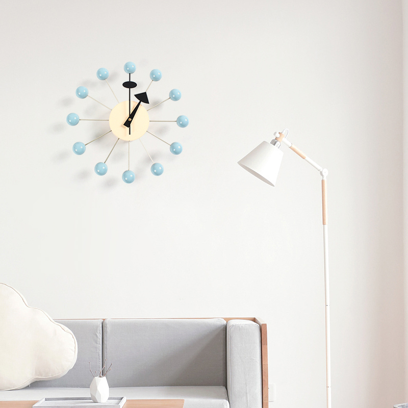 

Q012 New Decor Wall Clock Watch Quiet Wall Clocks Quartz Needle Popular Fashion Wooden Ball Clock Decor Living Room And Kid Room